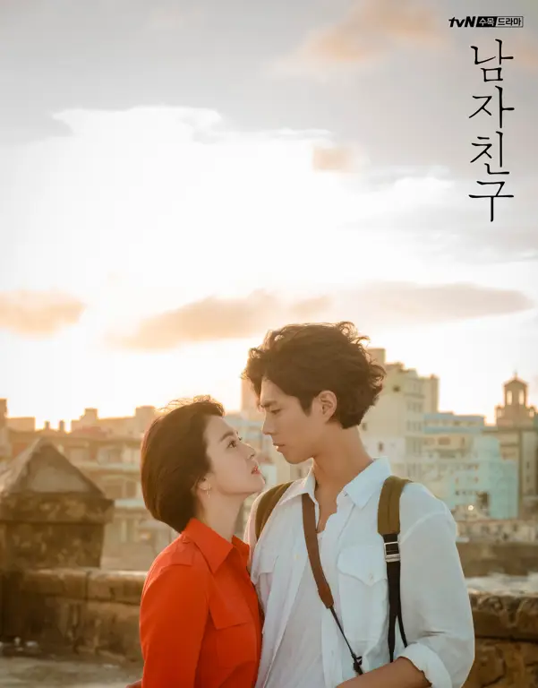 Foto Song Hye Kyo dan Park Bo Gum dalam drama Encounter