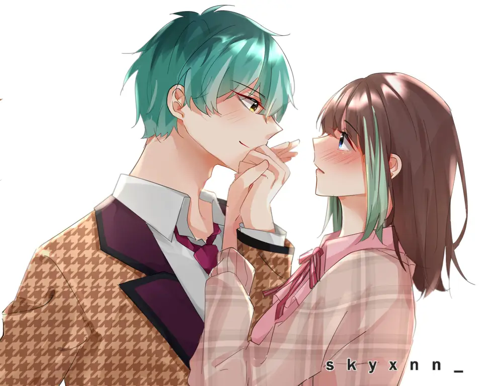 Gambar adegan romantis anime