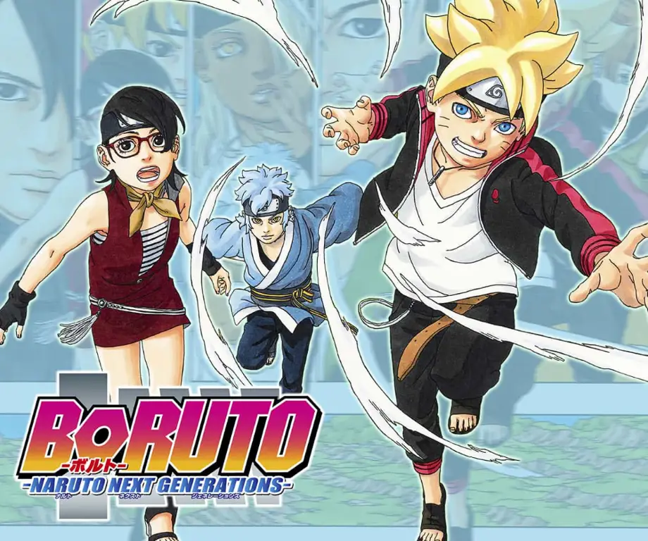 Gambar Boruto dan para karakter lainnya