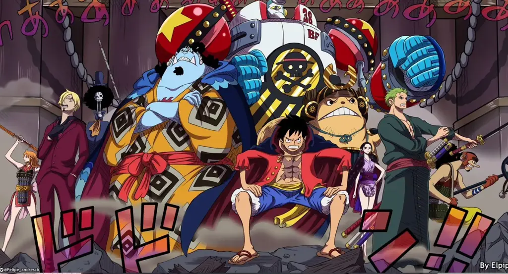 Adegan seru dari arc Wano Gambar dari arc Wano di One Piece