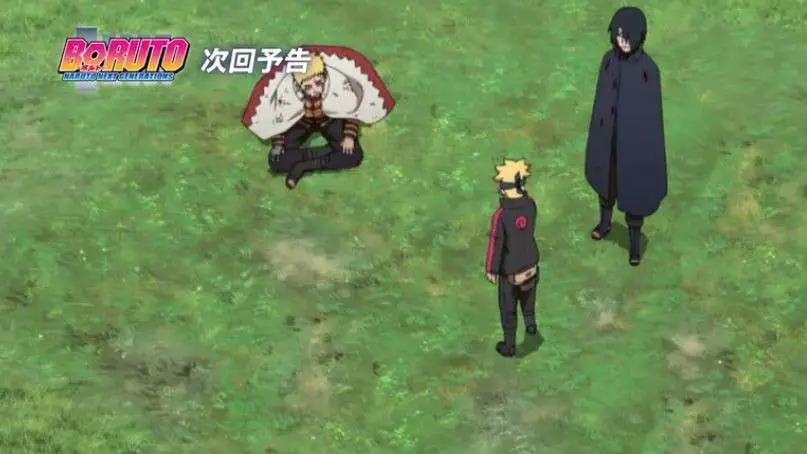 Screenshot adegan menegangkan dari Boruto episode 219