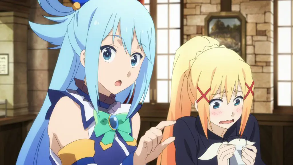 Screenshot anime Konosuba yang menarik perhatian