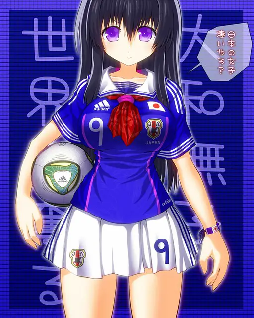 Gambar karakter anime bermain sepak bola