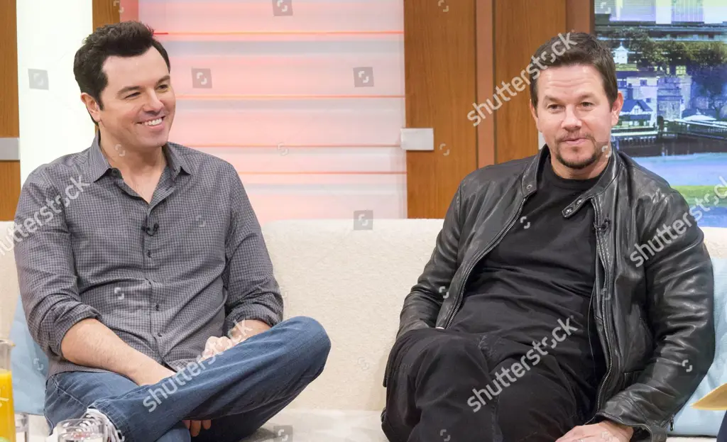 Seth MacFarlane dan Mark Wahlberg di film Ted