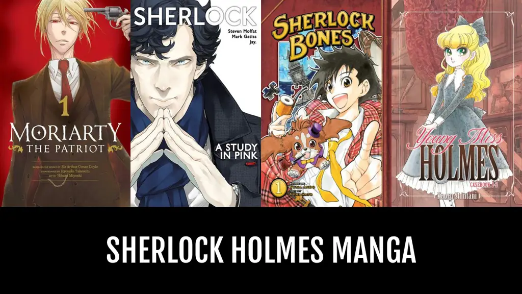 Sherlock Holmes sedang memecahkan kasus dalam panel manga