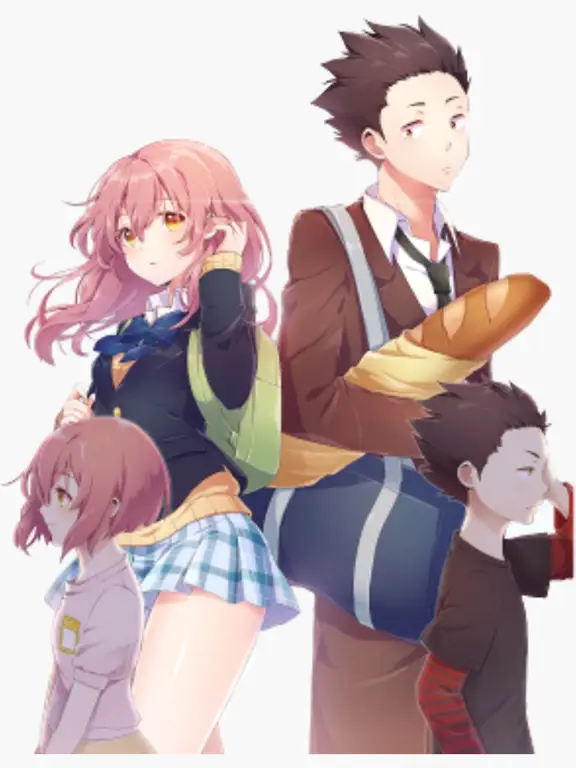 Shoya Ishida dan Shoko Nishimiya dari film A Silent Voice