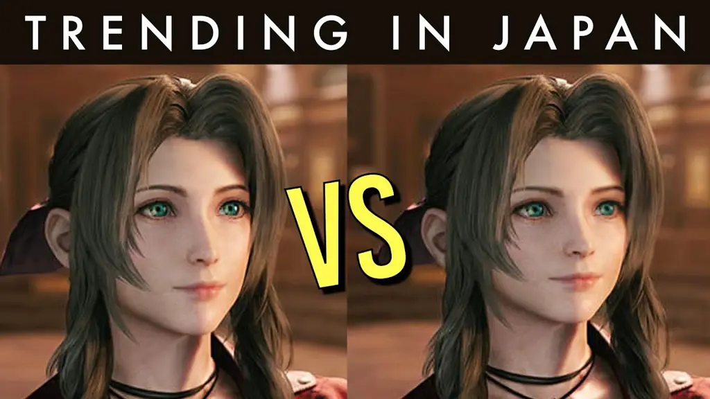 Gambar close-up Aerith dari Final Fantasy VII Remake