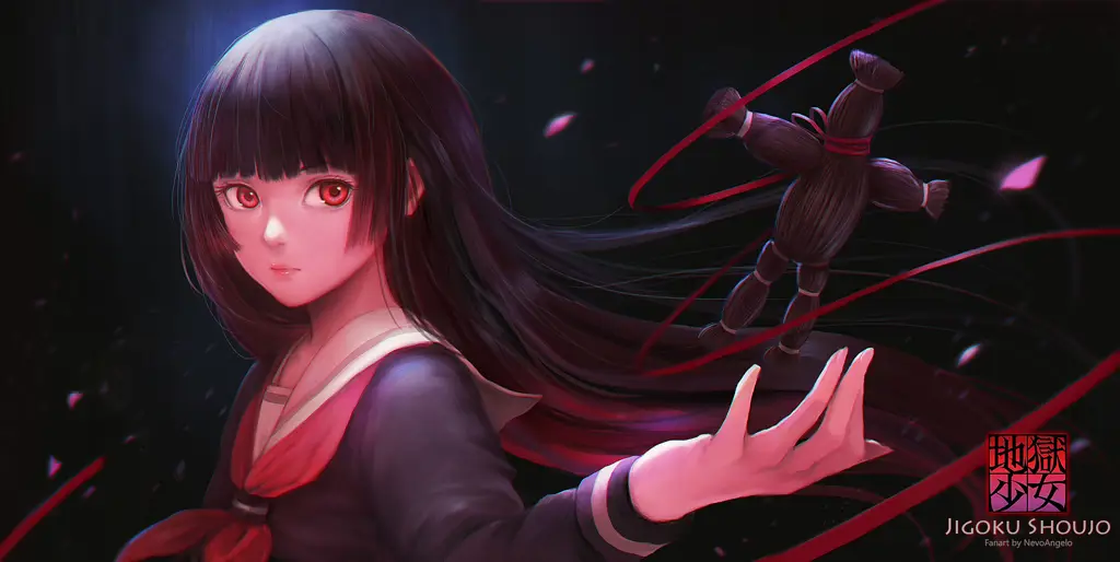 Gambar Ai Enma, tokoh utama Jigoku Shoujo