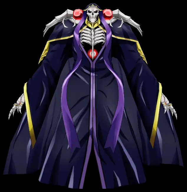 Ilustrasi Ainz Ooal Gown, karakter utama dalam Yggdrasil Overlord