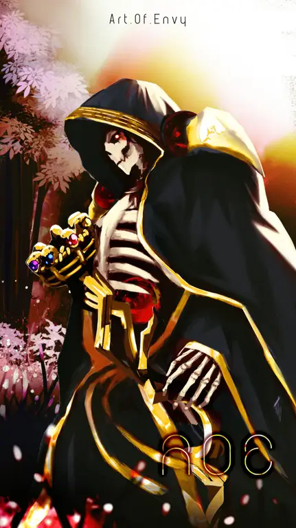 Gambar Ainz Ooal Gown dari anime Overlord