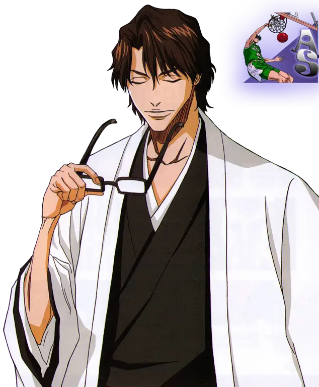 Gambar Aizen Sosuke dalam game Bleach Mugen