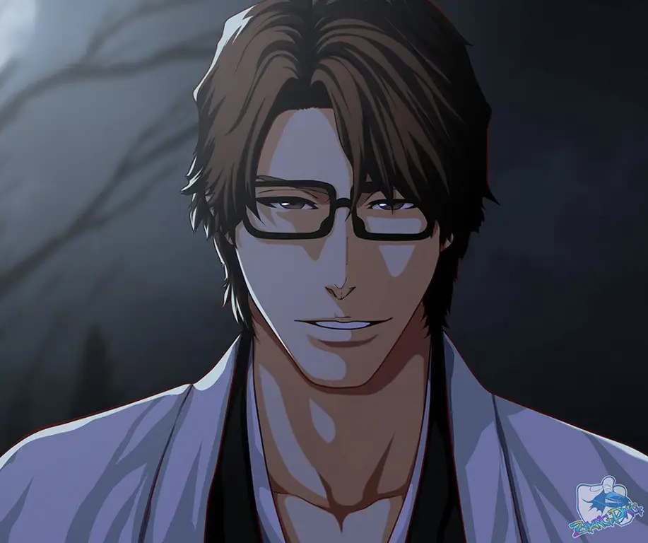 Gambar Aizen Sousuke dari anime Bleach