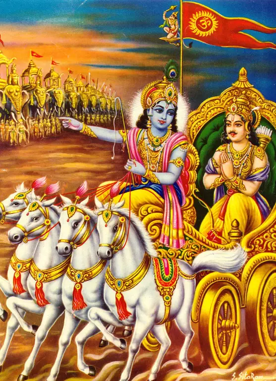 Ilustrasi adegan Bhagavad Gita