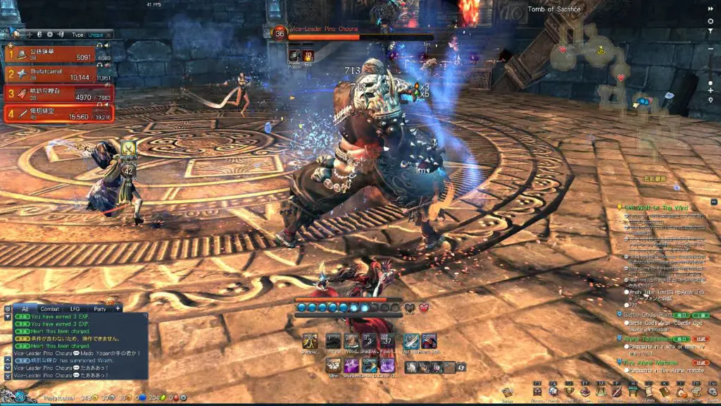 Gambar gameplay Blade & Soul yang menampilkan pertarungan spektakuler