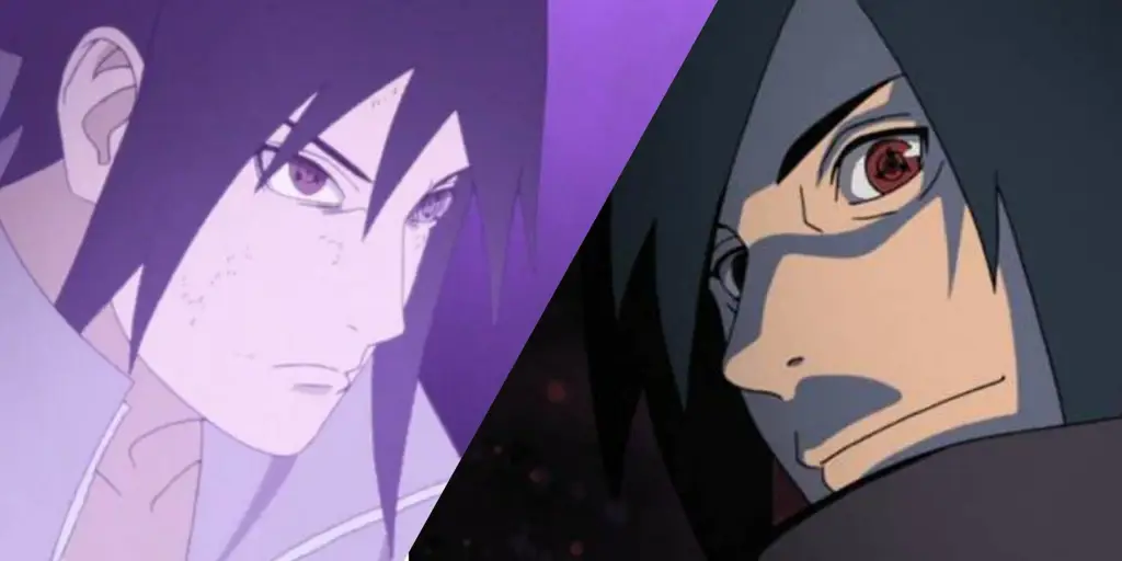 Momen-momen terakhir pertarungan Naruto dan Sasuke melawan Madara.