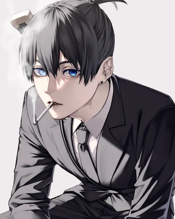 Aki Hayakawa, salah satu karakter penting di Chainsaw Man Gambar Aki Hayakawa dari Chainsaw Man