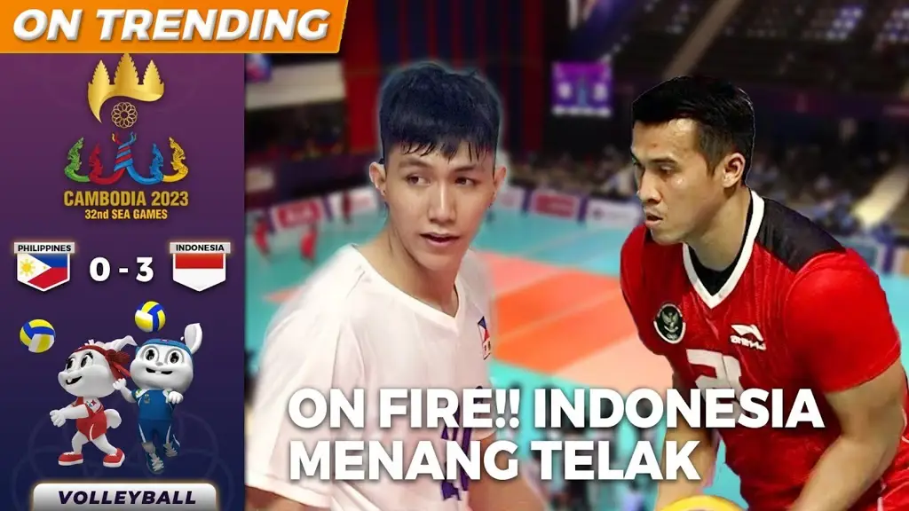 Pertandingan Sea Games antara Indonesia dan Kamboja