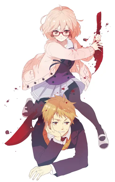 Gambar Akihito Kanbara dari anime Kyoukai no Kanata