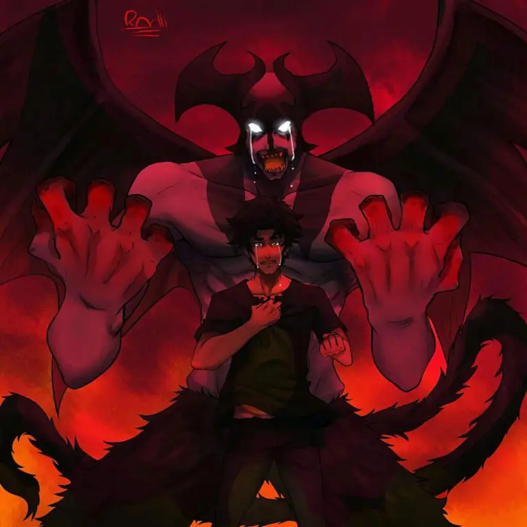 Gambar Akira Fudo dalam Devilman Crybaby