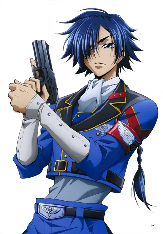 Gambar Akito Hyuga dari Code Geass: Boukoku no Akito