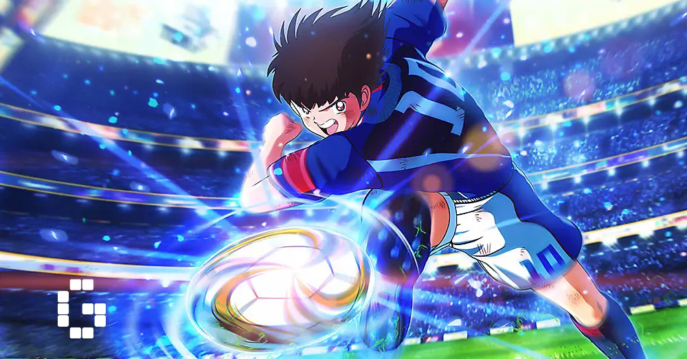 Adegan pertandingan sepak bola dalam anime Captain Tsubasa