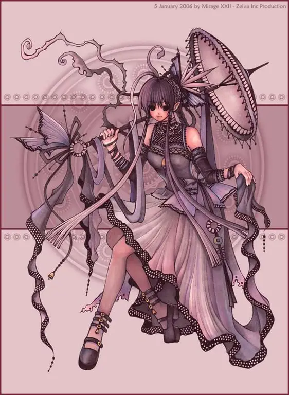 Gambar aksesoris Gothic Lolita dalam anime