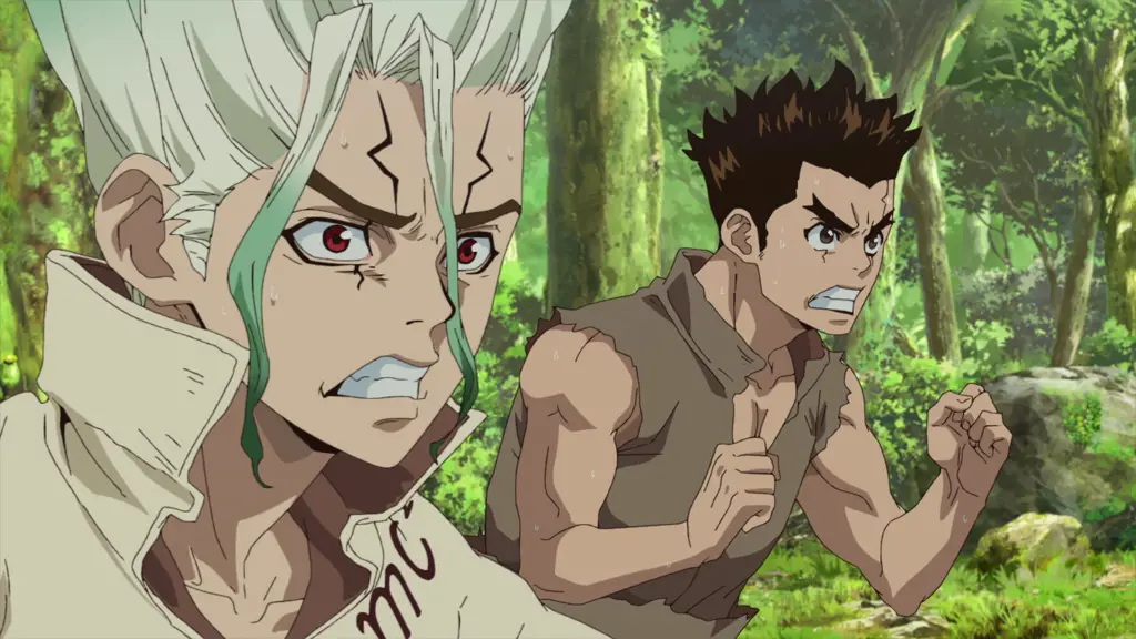 Adegan aksi menegangkan di Dr. Stone season 2