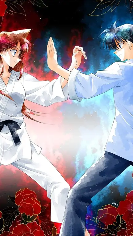 Adegan aksi anime karate yang menegangkan