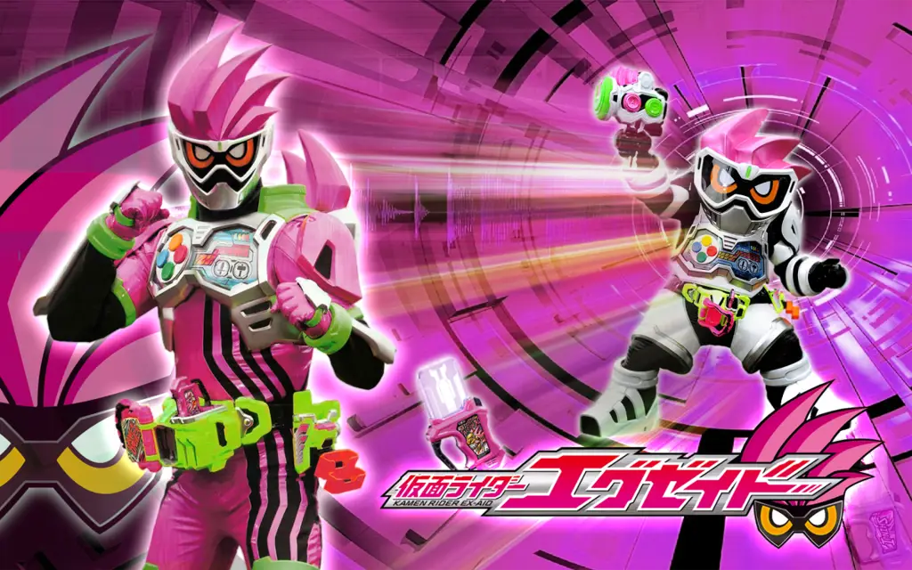 Cuplikan adegan pertarungan Kamen Rider Ex-Aid dalam game