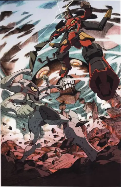 Adegan aksi mecha yang seru dari Gurren Lagann