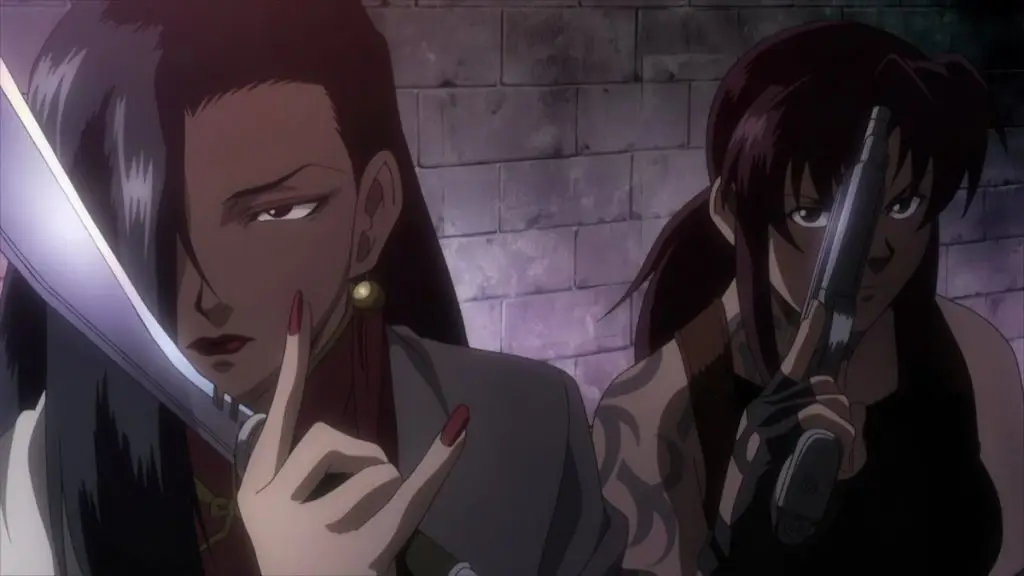 Adegan aksi menegangkan dari anime Black Lagoon