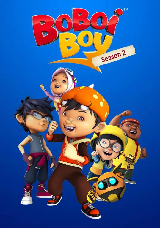 Cuplikan layar dari Boboiboy season 2 episode 2 yang menampilkan aksi menegangkan