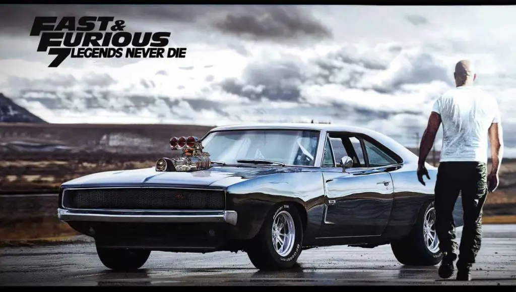 Adegan aksi mobil dalam film Fast and Furious 7