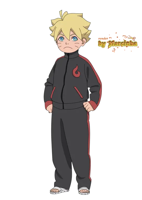 Gambar karakter Boruto dalam aksi