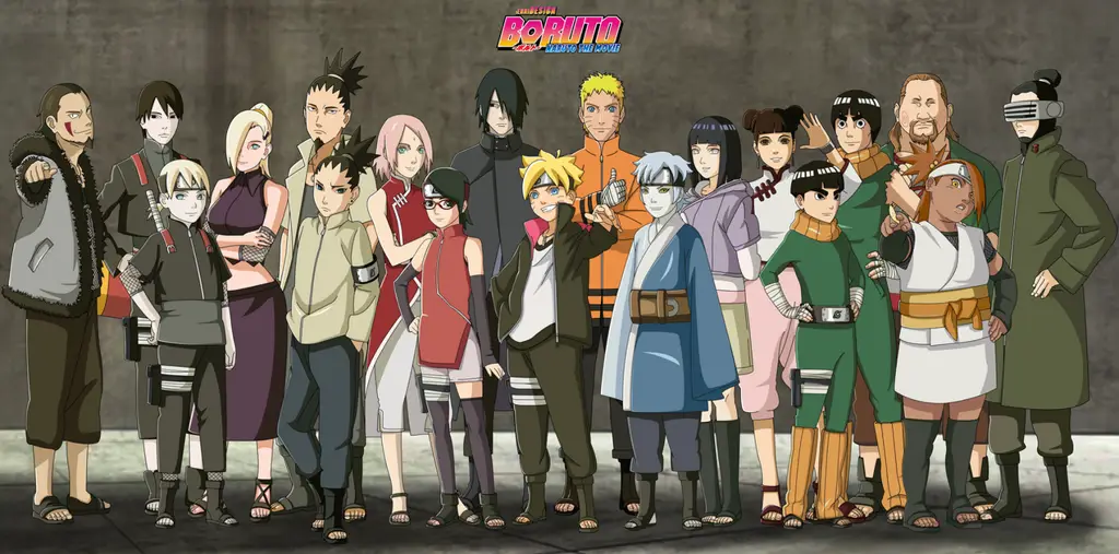 Gambar karakter Boruto dalam aksi