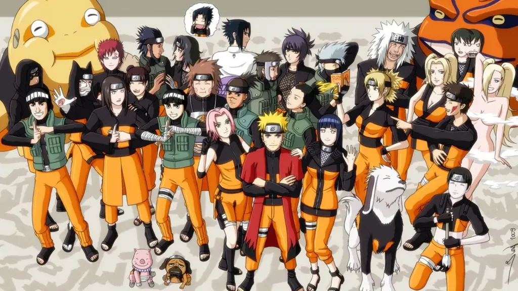 Gambar karakter Naruto Shippuden sedang bertarung