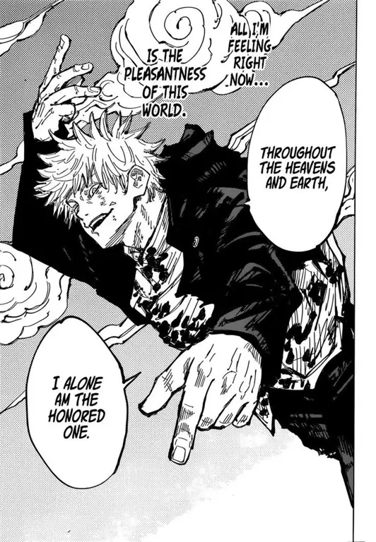 Panel-panel manga Jujutsu Kaisen yang menampilkan aksi pertarungan