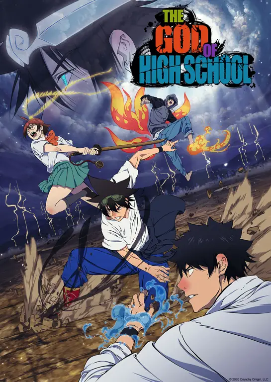 Adegan pertarungan epik dari anime The God of High School