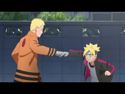 Gambar adegan aksi Boruto yang menegangkan