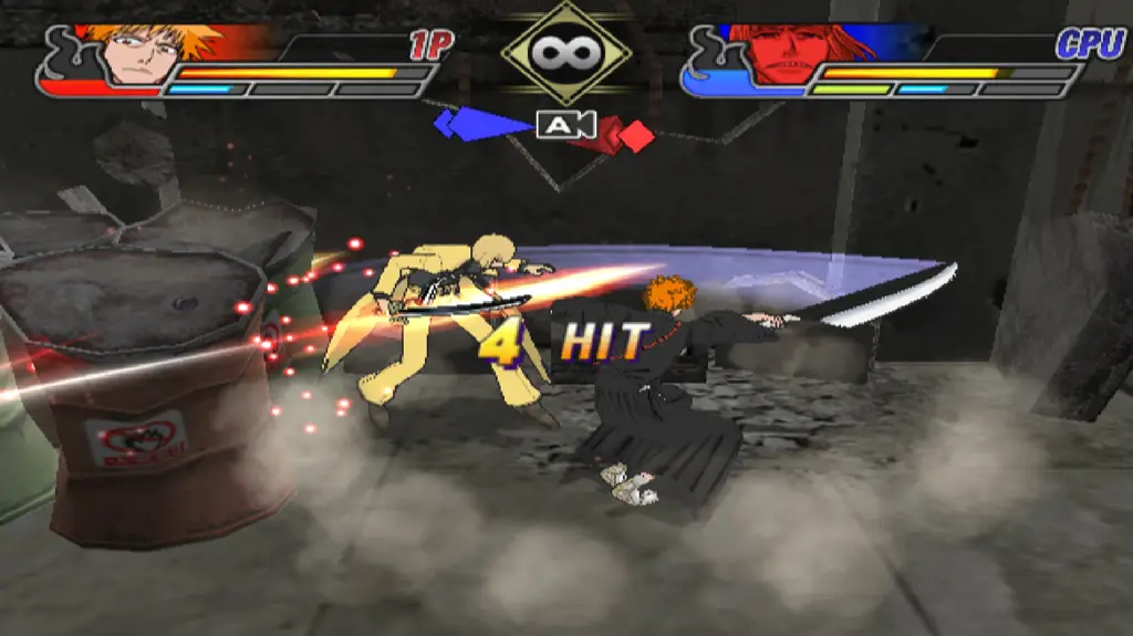 Gambar gameplay Bleach Blade Battlers 2 di PS2