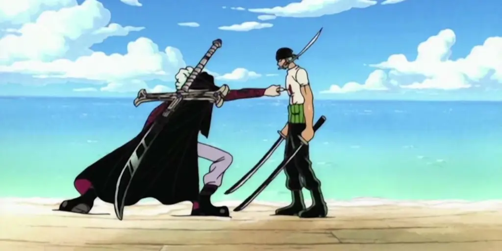 Adegan pertarungan Zoro dalam anime One Piece