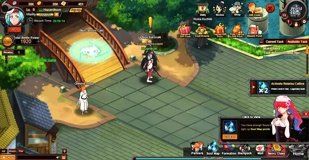 Cuplikan gameplay Bleach RPG: The Hollow Strife