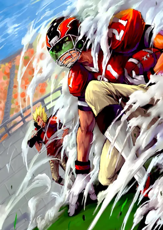 Adegan laga seru dari Eyeshield 21 episode 16