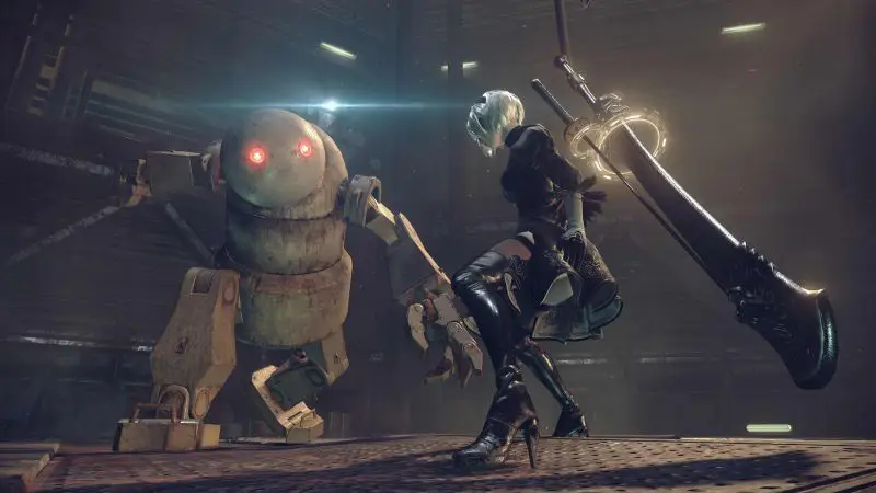 Cuplikan gambar gameplay Nier Automata