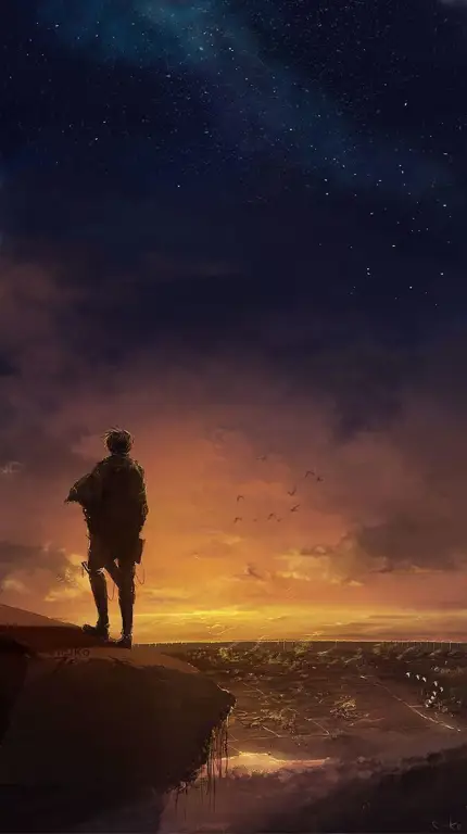 Alam di Dunia Attack on Titan Pemandangan indah dari dunia Attack on Titan