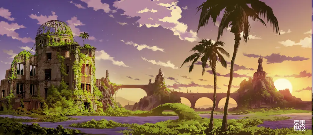 Pemandangan indah dari anime fantasi