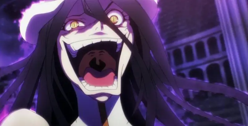 Adegan pertempuran Albedo dalam anime Overlord