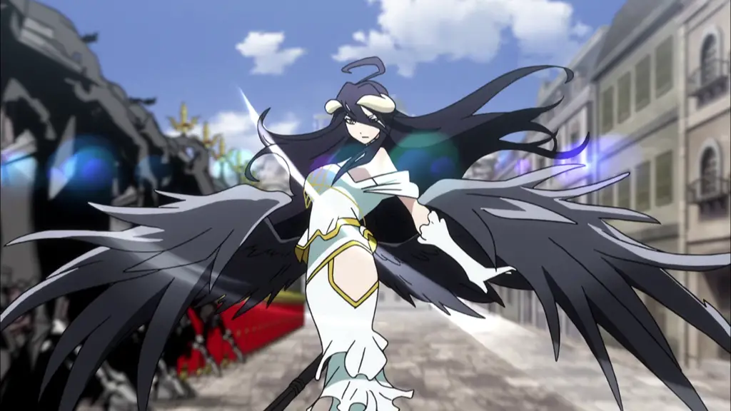 Gambar Albedo dari anime Overlord