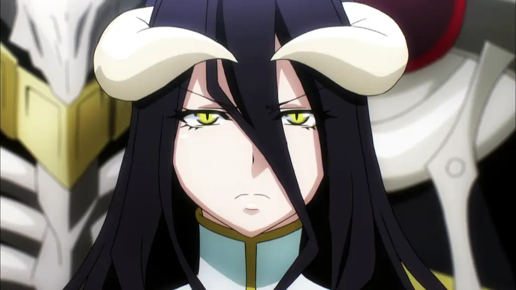 Gambar karakter Albedo dari anime Overlord