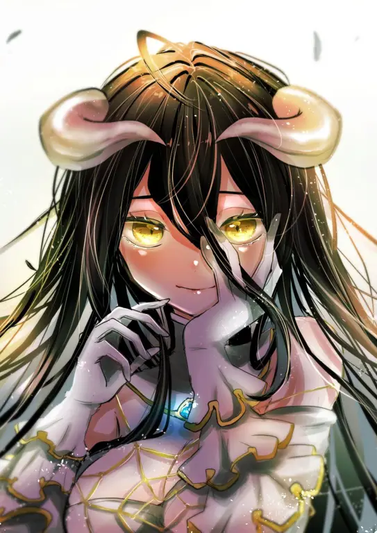 Albedo, salah satu NPC setia Ainz Ooal Gown Gambar Albedo dari anime Overlord